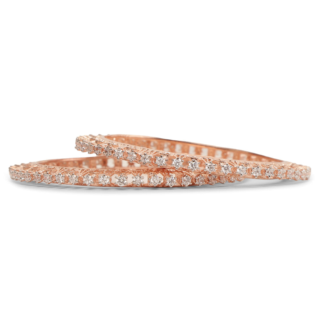 Timeless Treasure Single Line Pacheli 925 sterling silver bangle alternate angle view