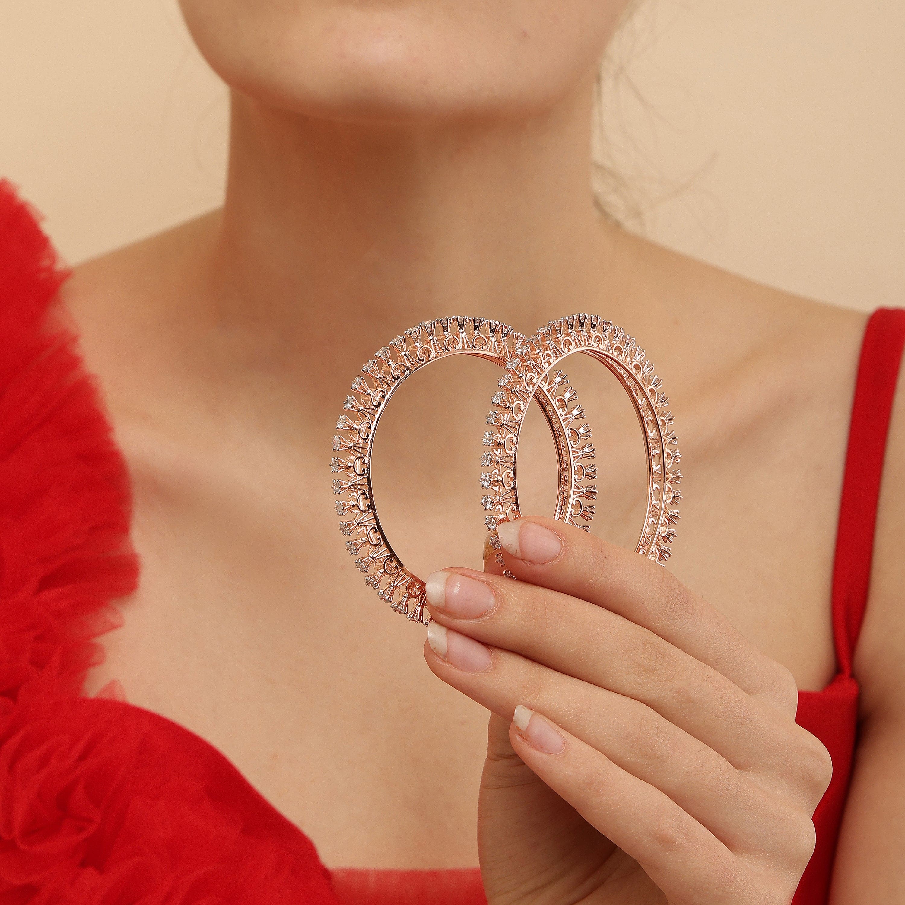 Timeless Treasure Single Line Pacheli sterling silver bangle worn on wrist