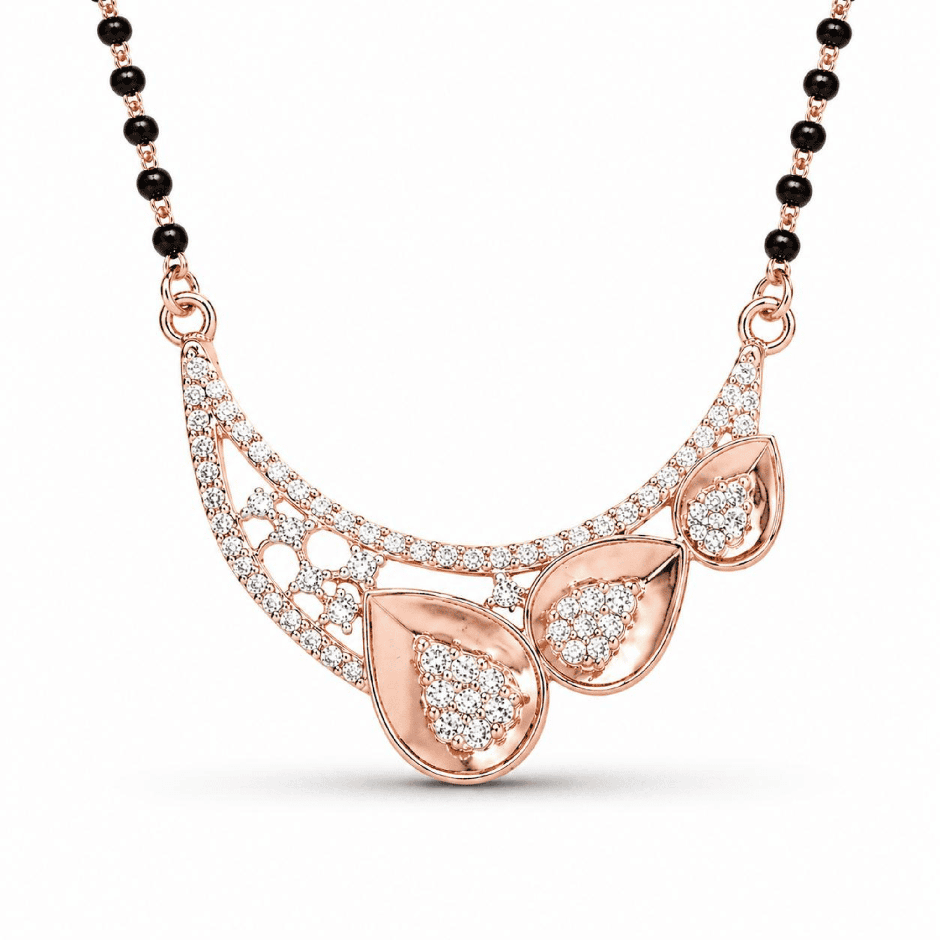 Tranquil Oasis sterling silver mangalsutra pendant detail