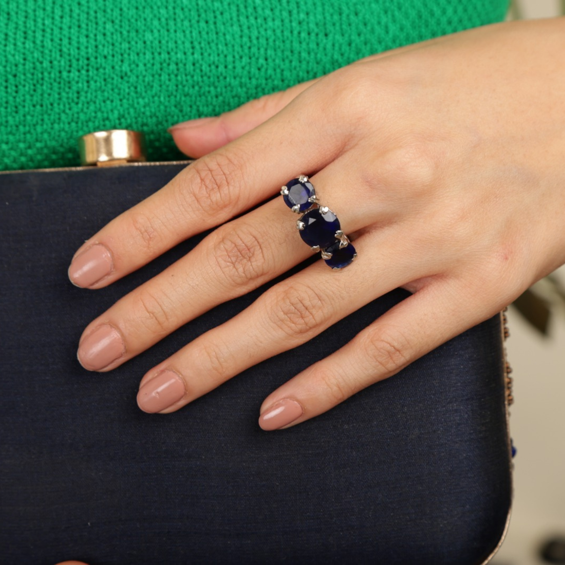 Trinity Radiance 925 sterling silver ring alternate angle view