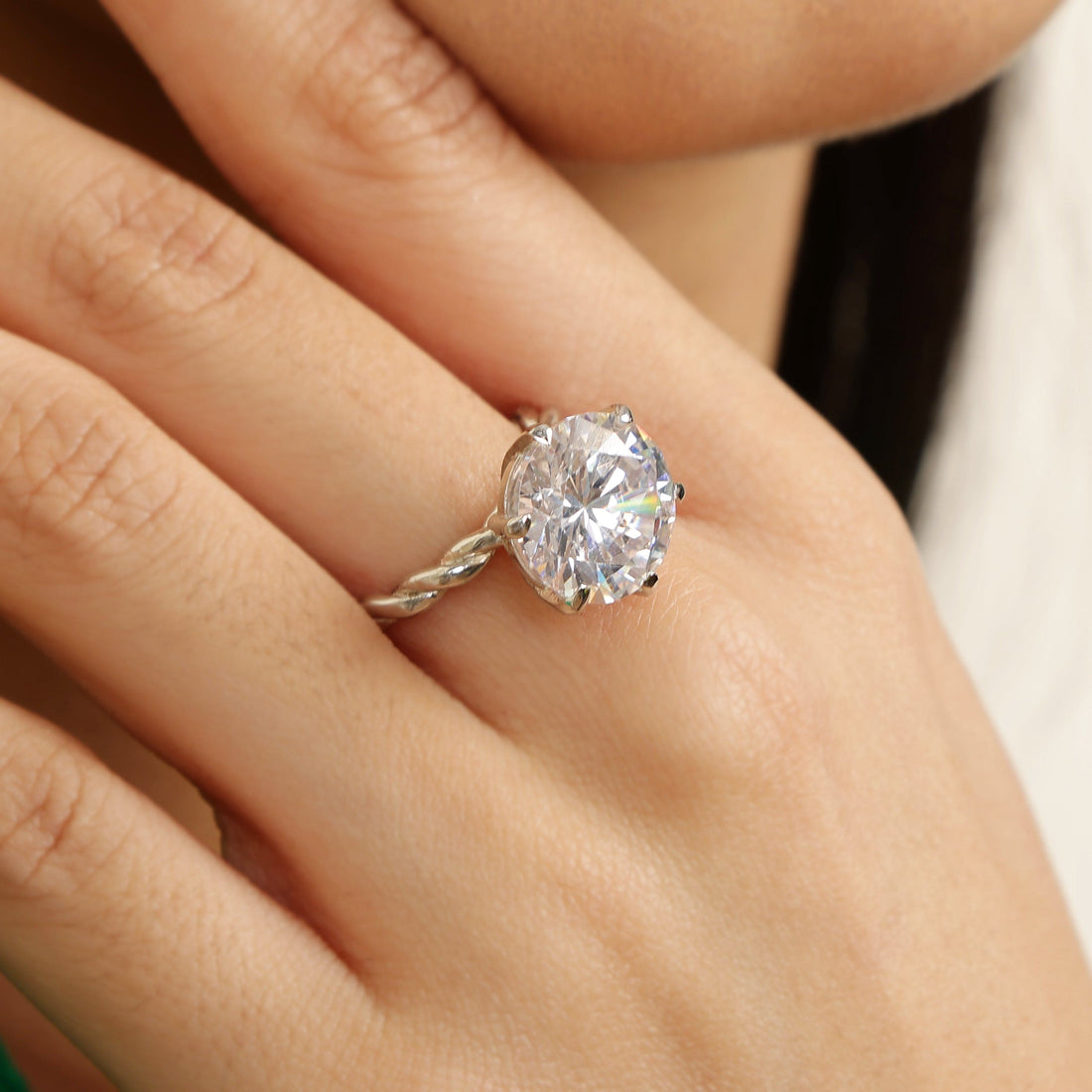 Twist of Forever sterling silver ring close-up detail