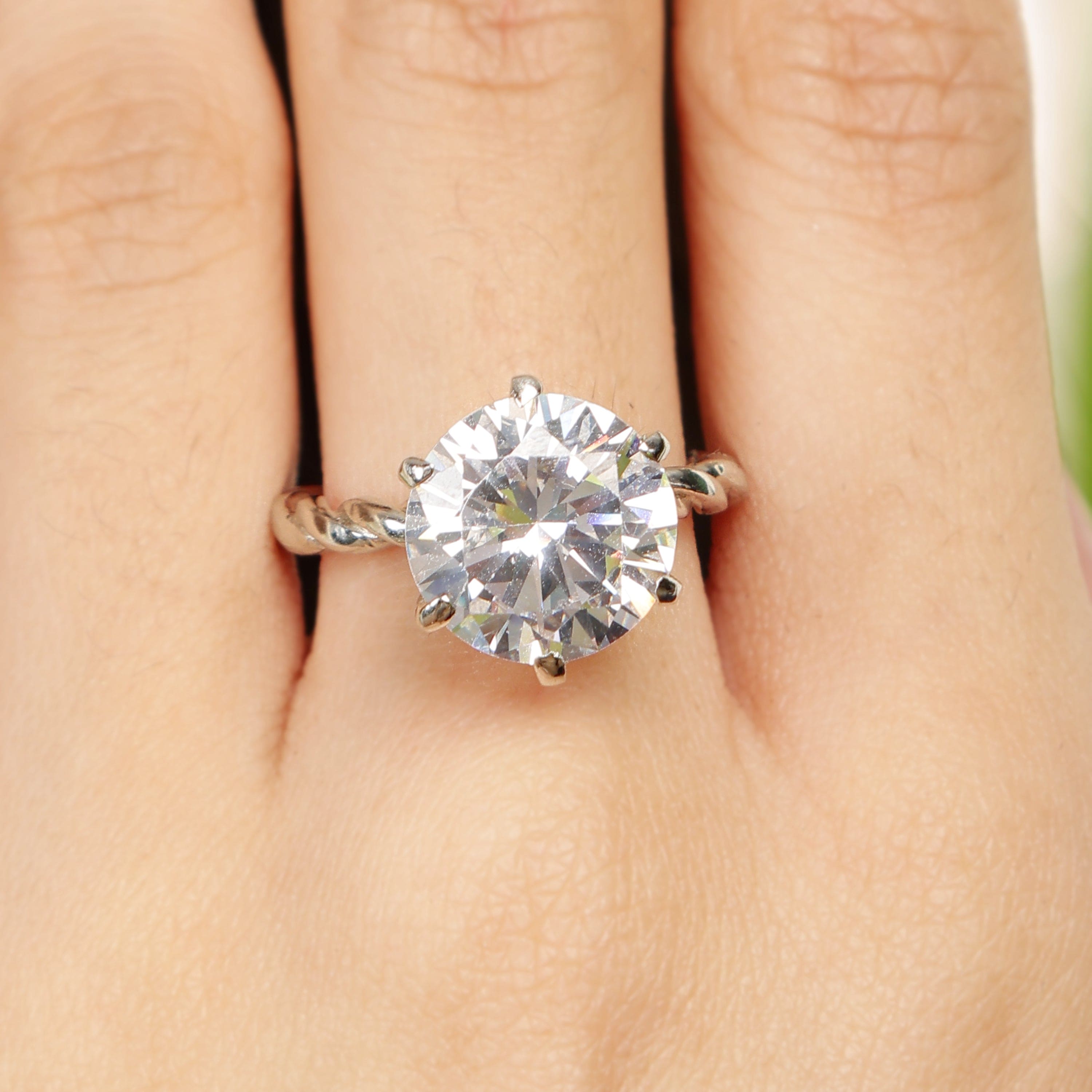 Twist of Forever sterling silver ring side angle view