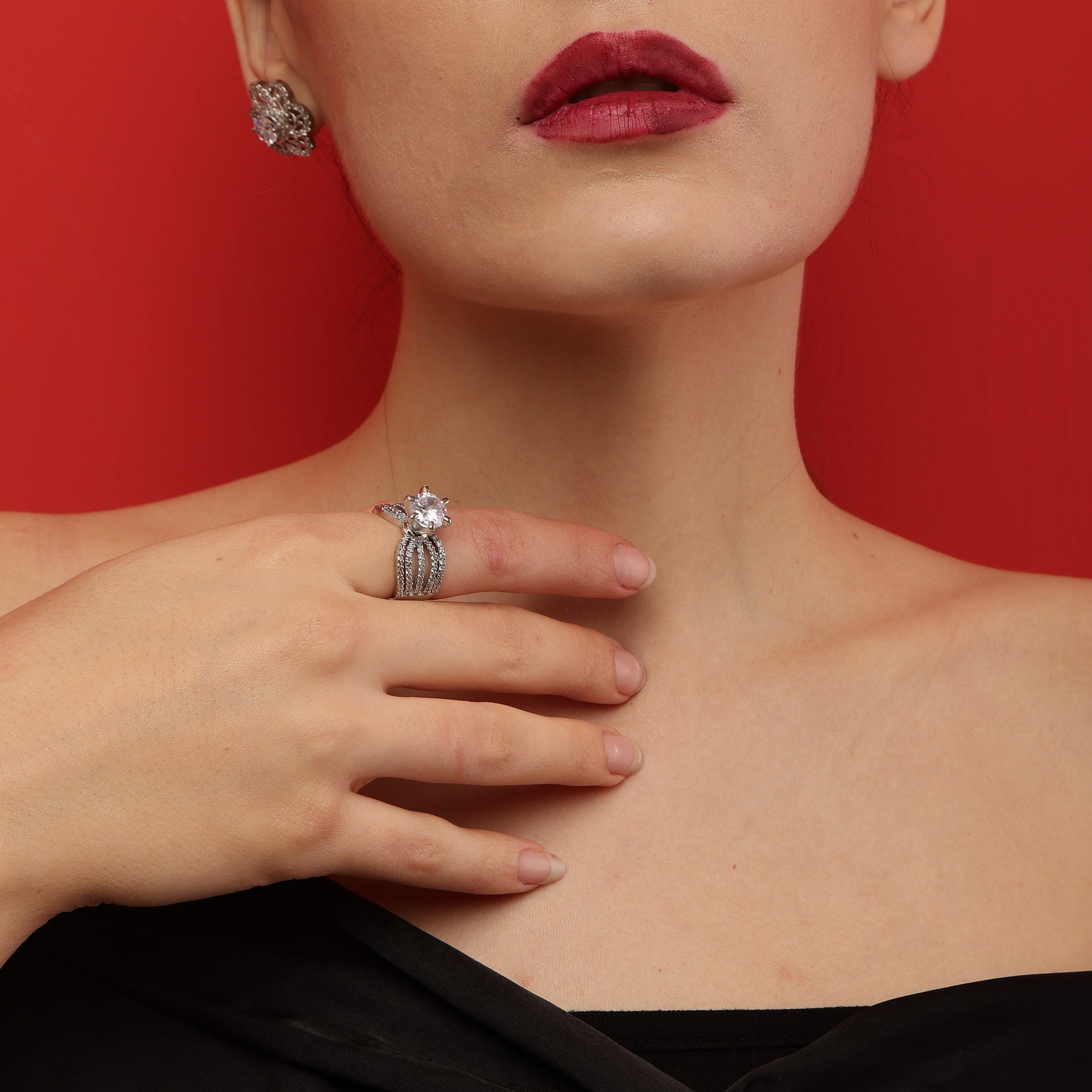 Velvet Crown Ring sterling silver ring alternate view