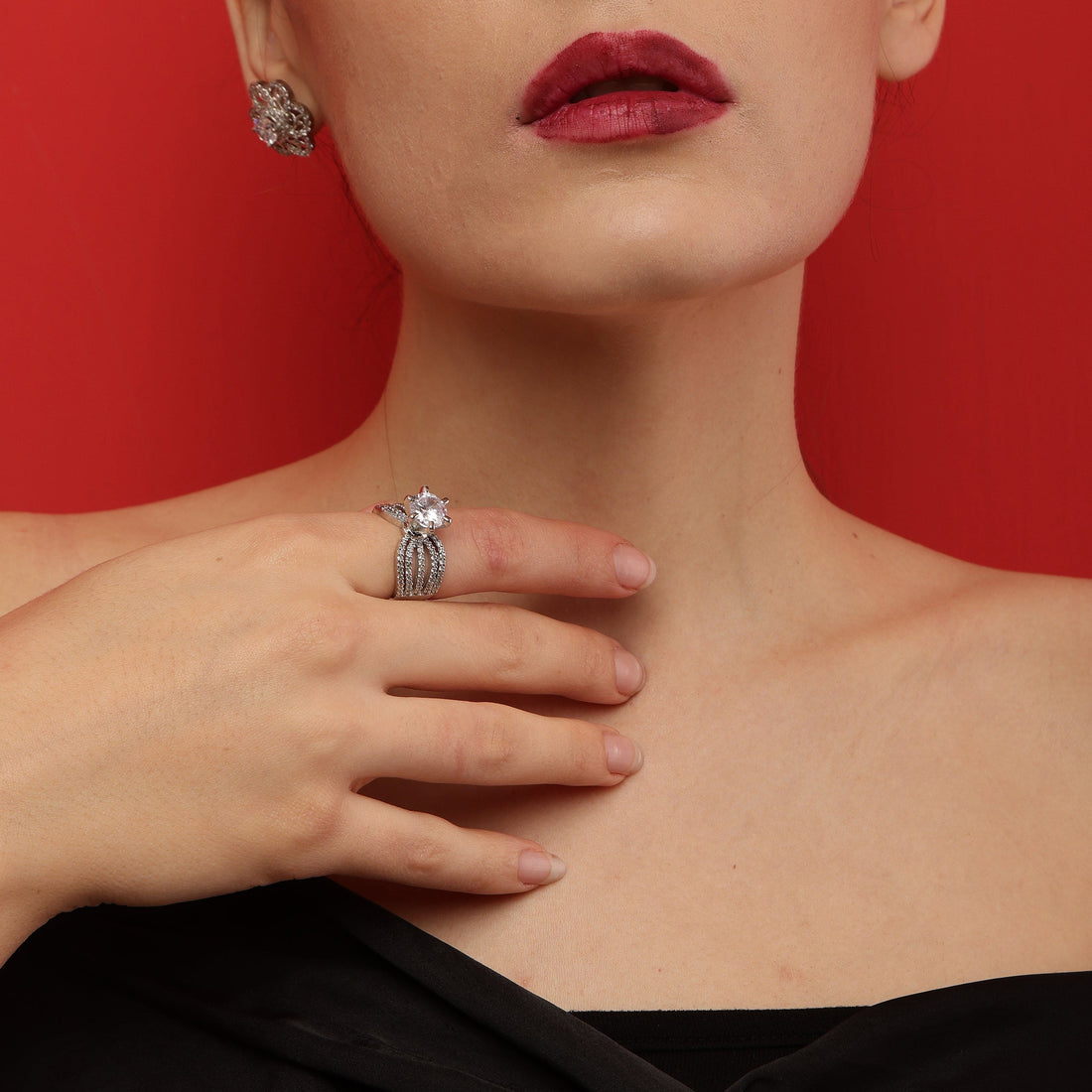 Velvet Crown Ring sterling silver ring alternate view